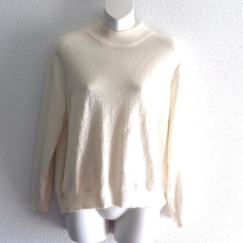 Brownstone studio sequins sweater blouse size- LP